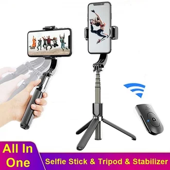 

Universal Bluetooth 5.0 Handheld Gimbal Stabilizer With Tripod Selfie Stick For Iphone XS 8 11 Pro Max Samsung Xiaomi Smartphone