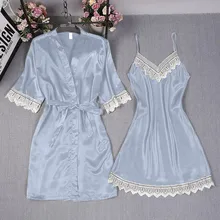 Новое модное нижнее белье Ночная рубашка Женская Сексуальная кружевная с v-образным вырезом камзол шорты набор халаты с поясом халат пижамы белье