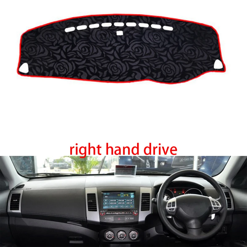 Роза шаблон для Mitsubishi outlander 2009 2010 2011 2012 крышка приборной панели наклейки для автомобиля декоративные аксессуары для автомобиля наклейки