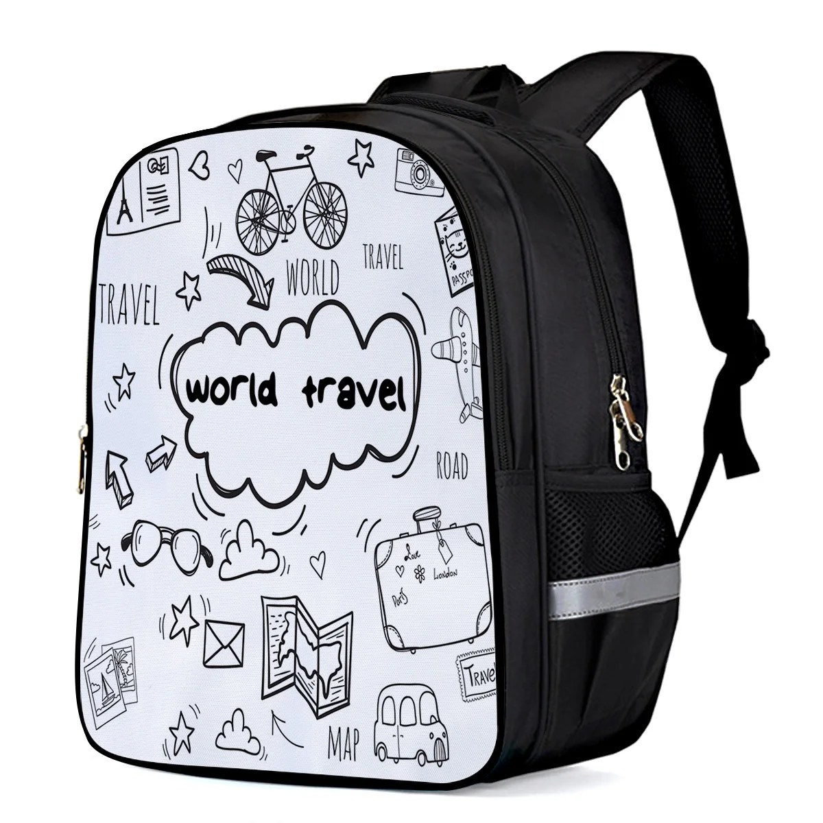 Comic Bicycle Fashion Backpacks Athletic Backpack Sports Child Book Bag Hobo Bags Bookbags Kids Bottle Si | Багаж и сумки