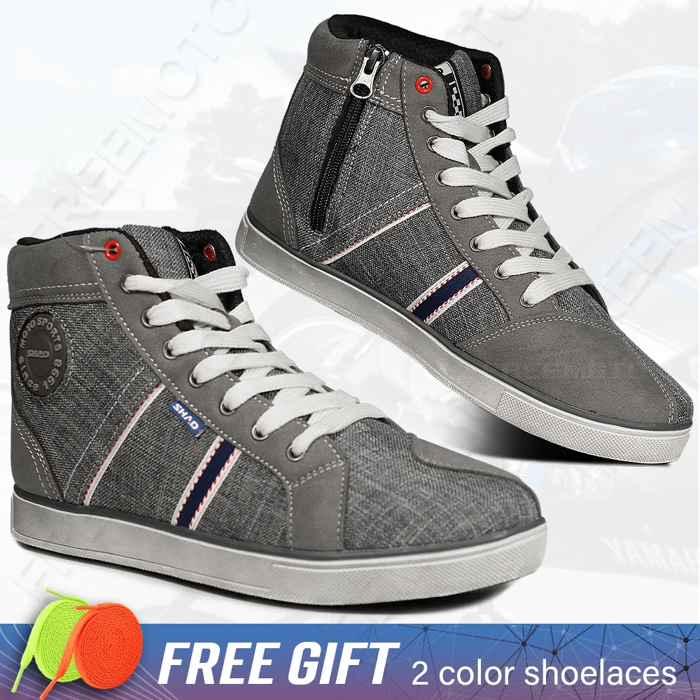 

Men's Fashion Casual Motorcycle Riding Shoes Breathable Biker Boots Motorbike Boots Street Racing Men Women Bota