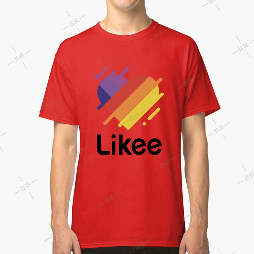 Красный Likee App забавная футболка Сердце футболка классная граффити уличная футболка - Цвет: Красный