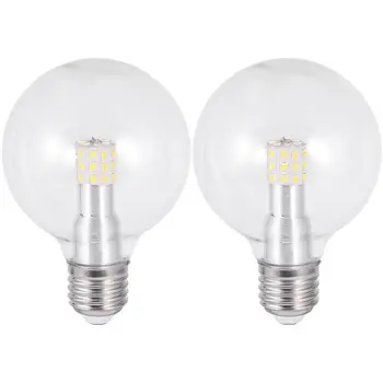 

2PCS Transaprent Round Shape LED Household Saving Lamp Energy Saving Bulb Light For Home Restaurant (Transparent)