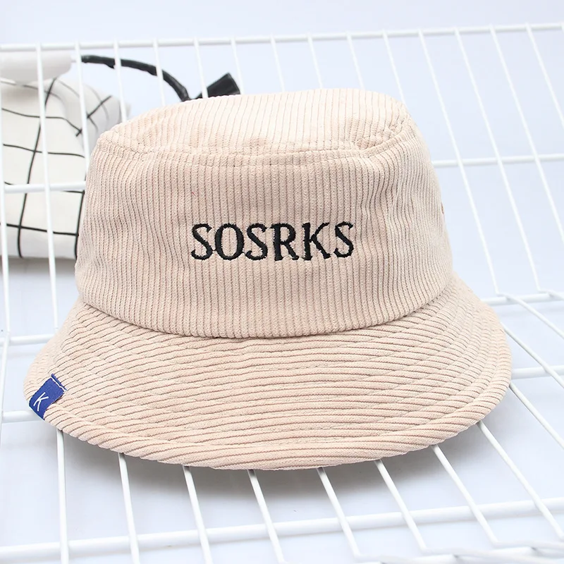 

Fashion Corduroy Fishing Cap Female Soft Brand Casual Bucket Hat Out Sun Protection Bonnie Hats Lady Camping Borras For Women