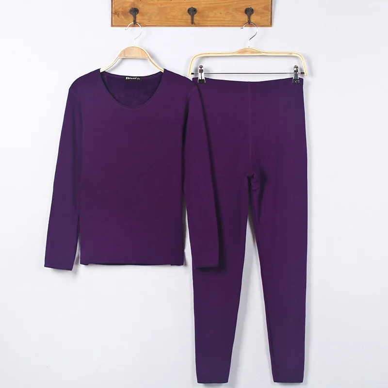 Winter new warm autumn clothes suit women's not velvet breathable thermal underwear home service bottoming shirt clothing