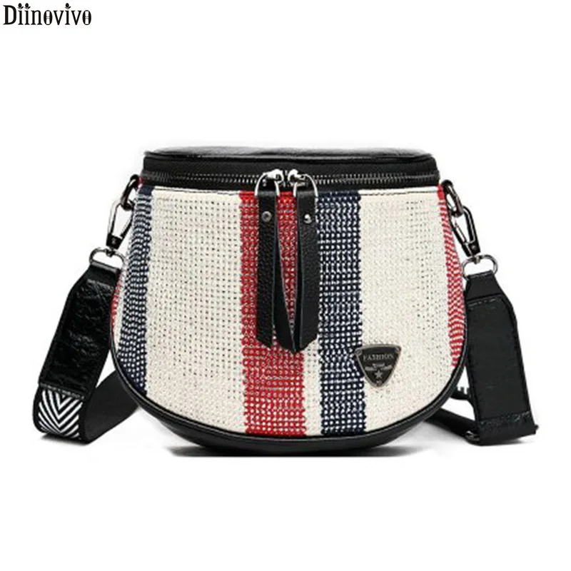 

Diinovivo Small Shoulder Bag For Women Fashion Wide Strap Crossbody Bag Saddle Bag New Designer Casual Women Bag 2020 WHDV1596
