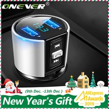 Onever 5 В/3.4A Bluetooth fm-передатчик Aux беспроводной аудио плеер Автомобильный комплект Handsfree Fm модулятор двойной USB зарядное устройство Hands-free