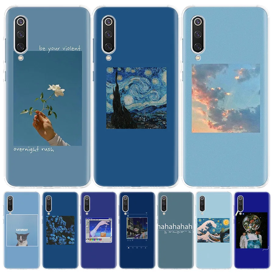 Чехол-накладка для Xiaomi Redmi Note 10 9 9S 8T 8 7 8A 7A 6 6A 9A 9C S2 K20 K30 Pro Fa синий розовый | Мобильные