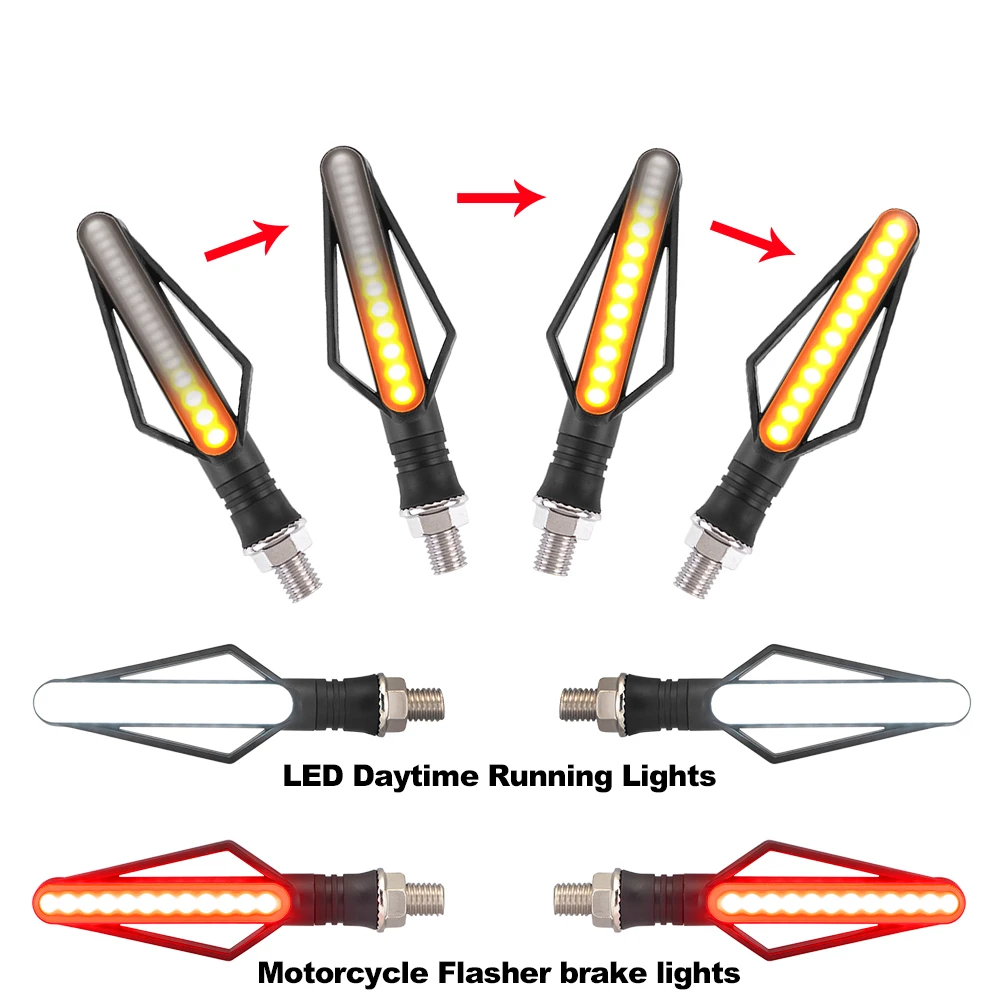 4 шт., Светодиодные поворотники для мотоциклов