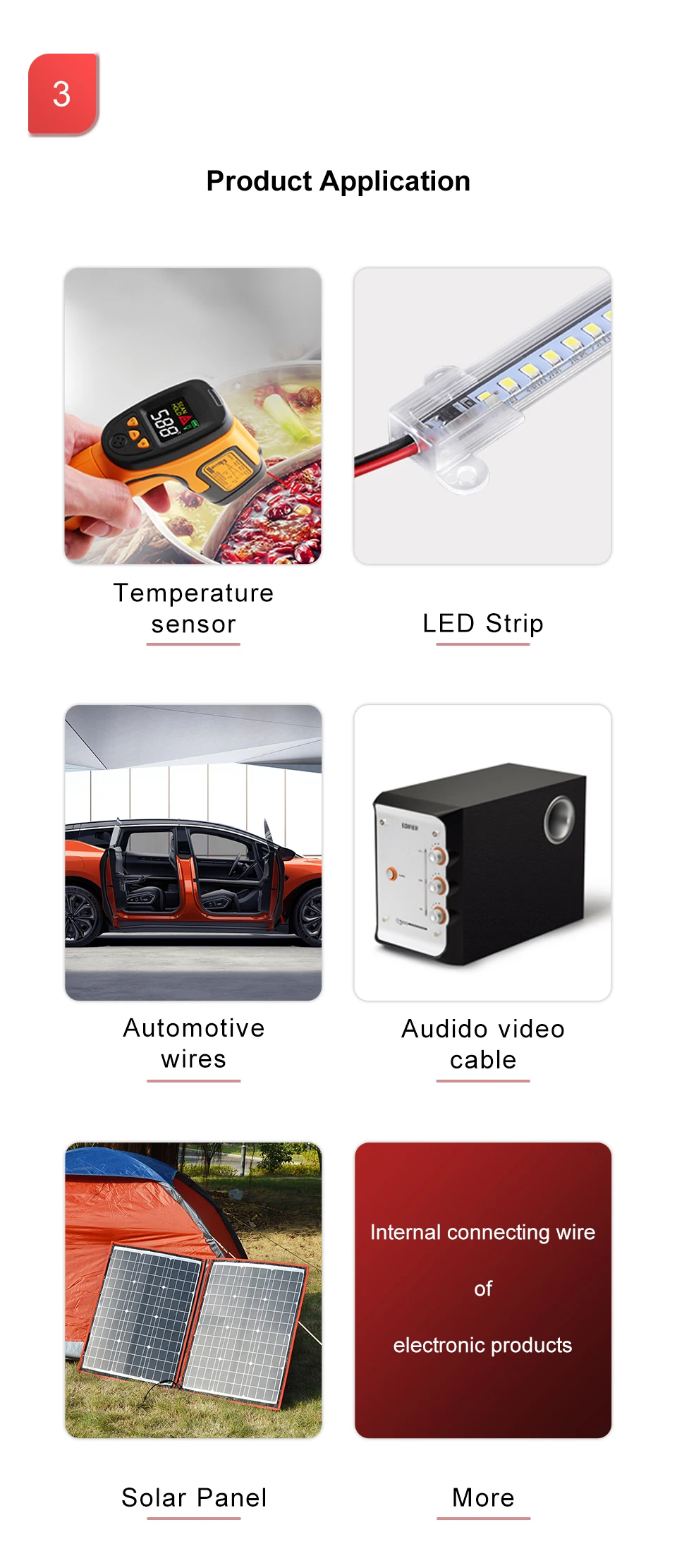 Description Picture 4 of item1m/5m Electrical wire 2 Pin Insulated PVC UL2468 LED Strip Cable SM JST Speaker Audio solar panel Extension Cable For Lamp Bulb