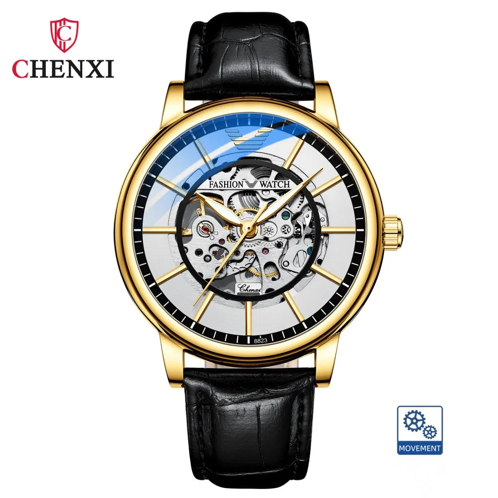 

CHENXI Top Luxury Mens Automatic Mechanical Watch Waterproof Business Clock Sports Tourbillon Men Wrist Watch Relogio Masculino