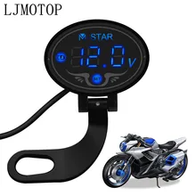 Testeur de voltmètre numérique pour moto, affichage Led, pour yamaha xt 600 mt10 mt 09 tracer suzuki drz/ltz 400, accessoires