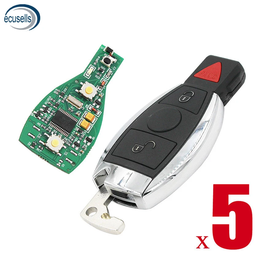 5 шт.* 3/2+ 1 кнопки Smart Remote Key 2+ 1 кнопки с BGA стиль чип 315/433 МГц для Benz A E S G CLK SLK ML класс 2000