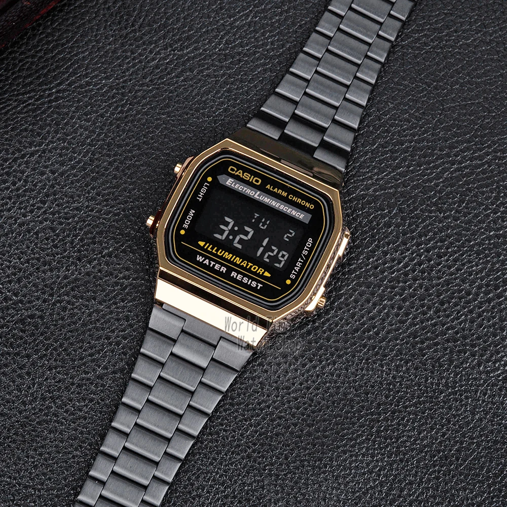 Casio часы золотые мужчины лучший бренд класса люкс LED цифровые водонепроницаемые