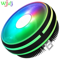 Radiador enfriador de CPU de ordenador, ventilador de disipador térmico PWM de 120mm, 12V, 4 pines, RGB, LGA 1156, 1366, I5, I7, AM2, AM4, PC
