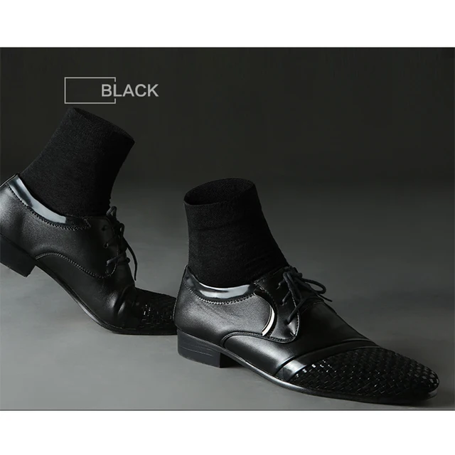 2021 Brand New Men's Cotton Socks Black Business Casual Breathable Spring Autumn Male Crew Socks Meias Hot Sale Sokken Size38-45 3