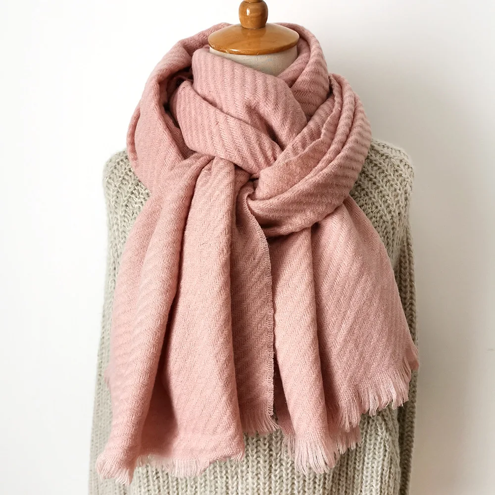 Solider цветной вязаный шарф из кашемира пашмины длинный шарф толстый теплый Модный зимний шарф роскошный подарок для женщин дам - Цвет: color 2