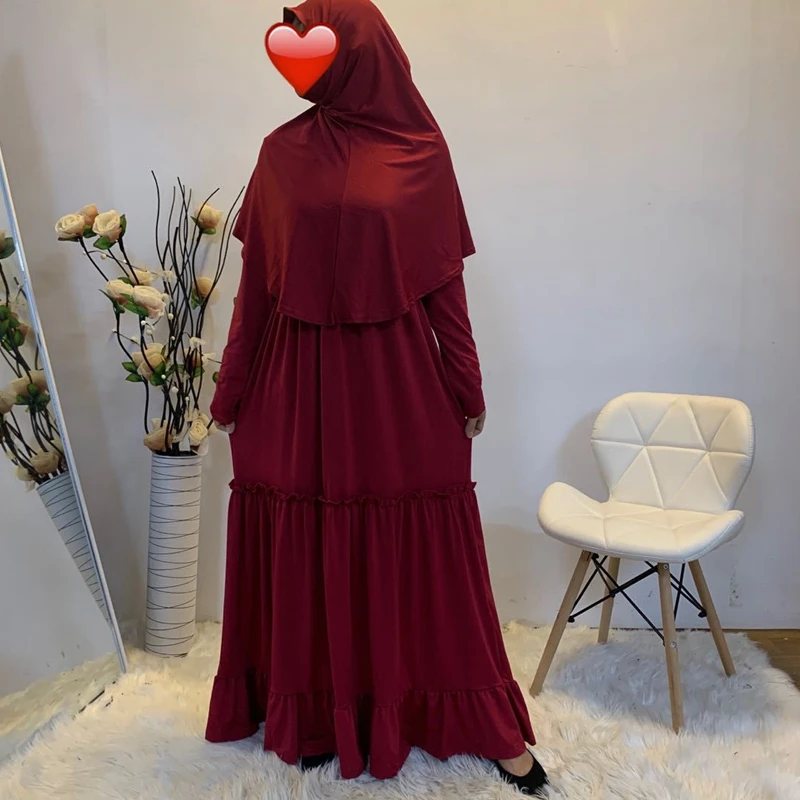

Рамадан мусульманский женский хиджаб платье Jilbab Abaya молитвенная одежда абайя с полным покрытием для молитв abaya платье Дубай Арабский Женский комплект