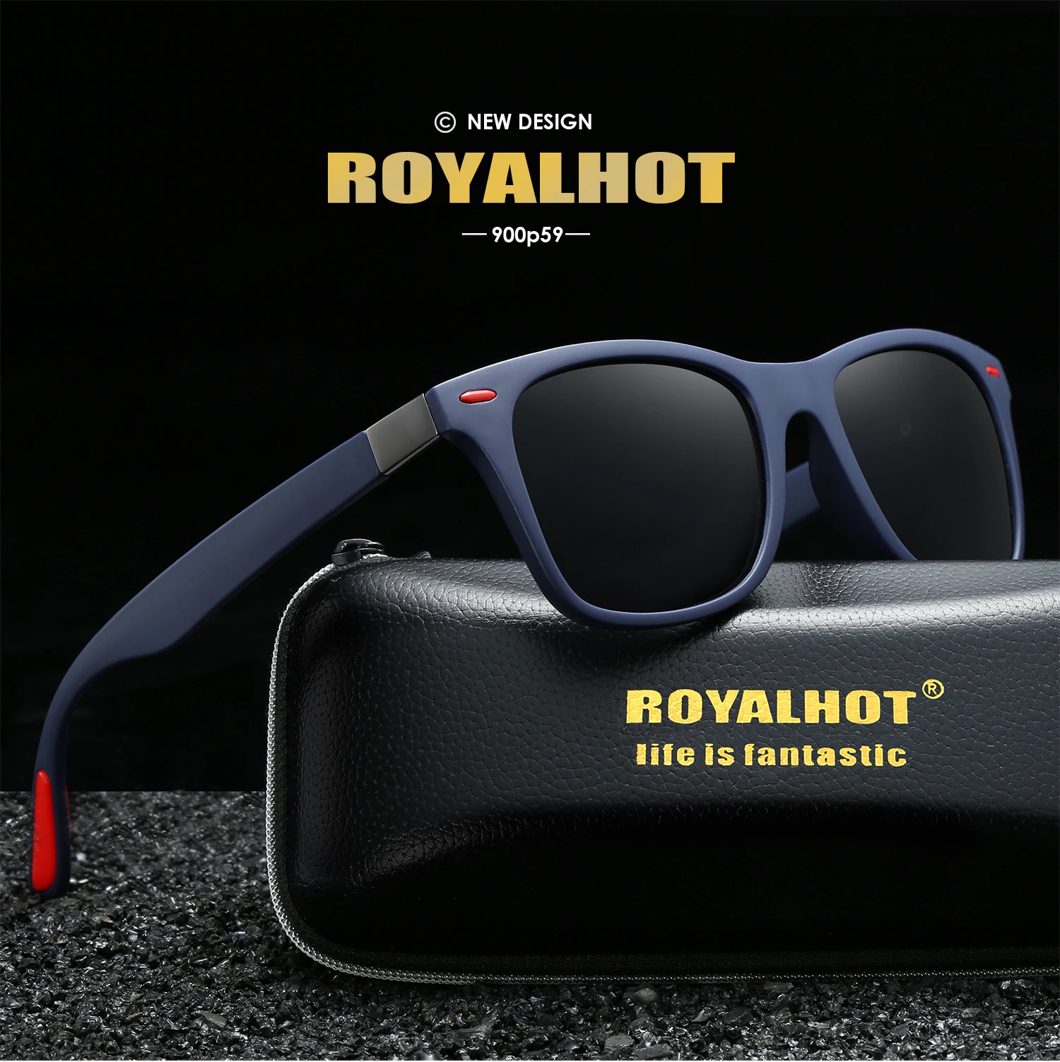 RoyalHot, мужские, женские, поляризационные солнцезащитные очки, прямоугольная, уютная оправа, солнцезащитные очки, очки для вождения, Затемненные, Oculos masculino, мужские, 900p59