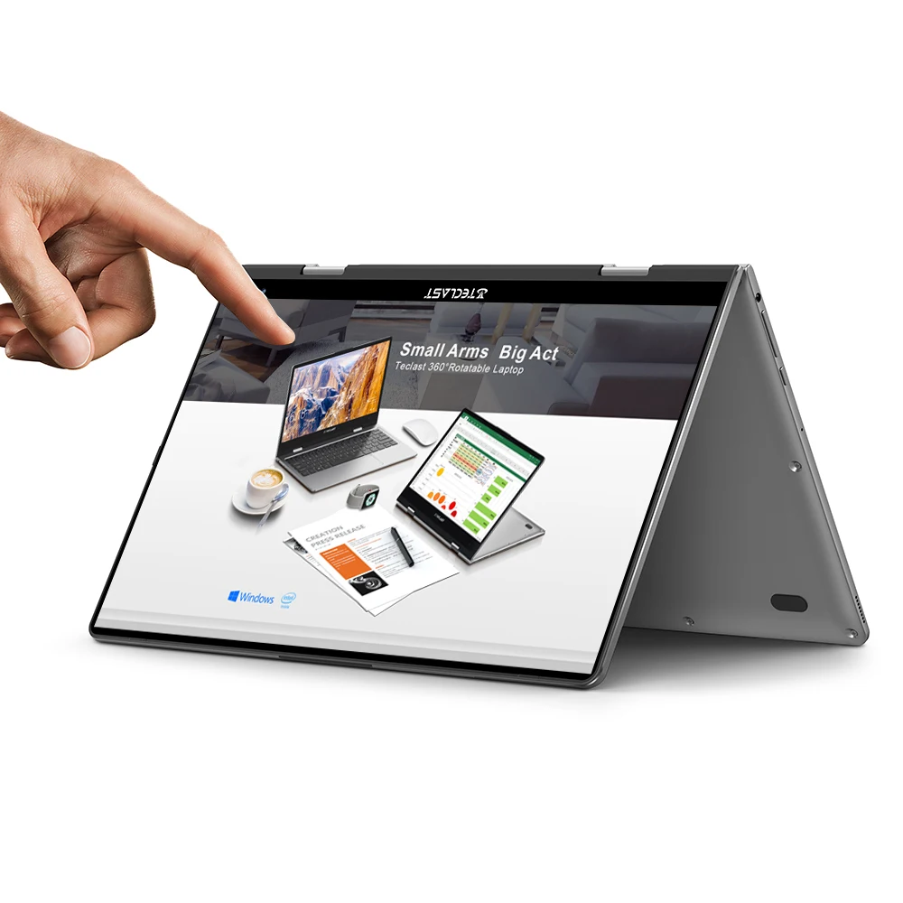 Ноутбук Teclast F5R 11,6 ''ips 1920*1080 ОС Windows 10 четырехъядерный 8 ГБ ОЗУ 256 ГБ SSD 360 ° Вращение type-C Быстрая зарядка