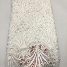 Шнур кружева для нигерийских вечерние африканские кружевные ткани белые нигерийские кружевные ткани гипюр кружевная ткань dentelle 5 ярдов/лот