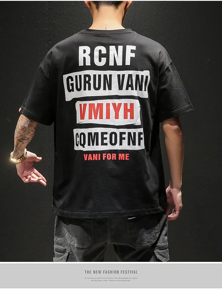 Nice Summer T-Shirts Men Letter Printed Short Sleeve TShirt Men Tee Shirt Men Vogue Fashion Round Neck T Shirt Men