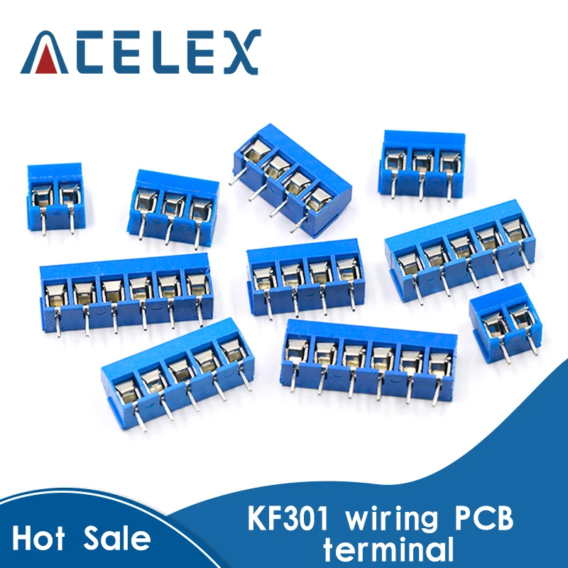 KF301-2P 3P 4P 5P 6P 7P 8P 9P 10P шаг 5 0 мм прямой штыревой винт PCB Клеммная колодка коннектор |