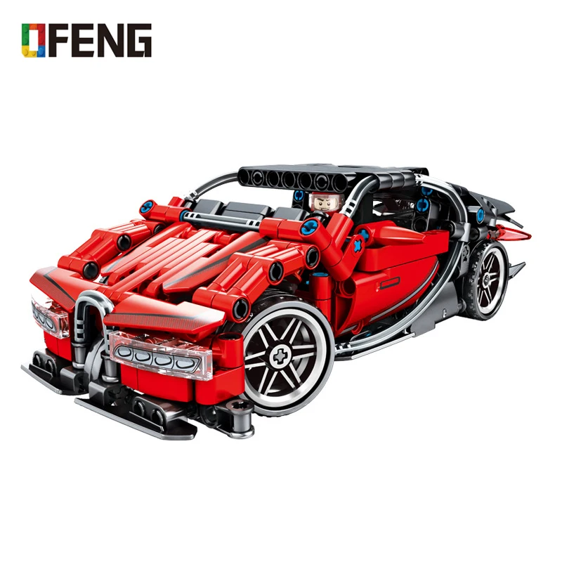 

City Super Racers Building Blocks Compatible Supercar Bugatti Chiron Model Red Car Bricks Child Kids Toys Sets Gifts