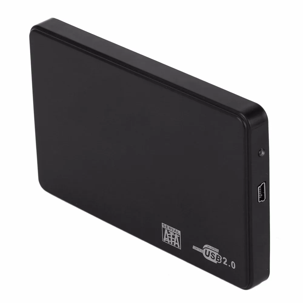 2,5 дюймов USB HDD чехол Sata для USB 2,0 жесткий диск SATA внешний корпус HDD жесткий диск коробка с USB кабелем