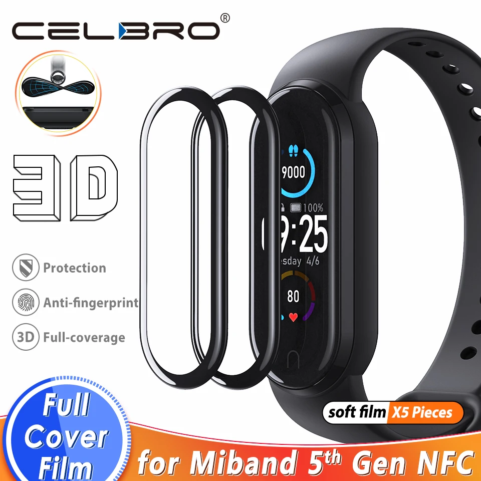 Для Xiaomi Mi Band 5 Band5 защита экрана полное изогнутое Защитное стекло для Miband Miband5