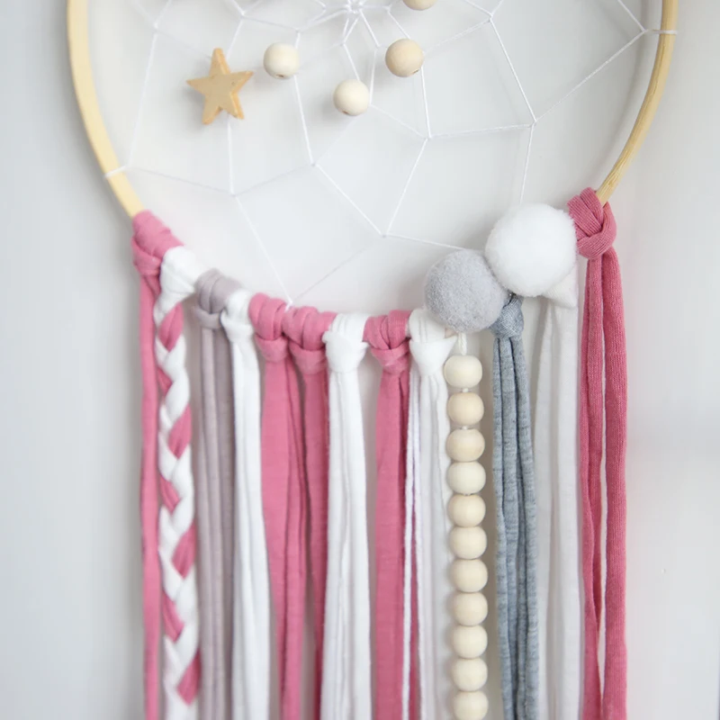 Baby Crib Mobile Baby Rattles Wool Balls Dreamcatcher Room Bed Hanging Decoration Nursing Children Products Photography Props