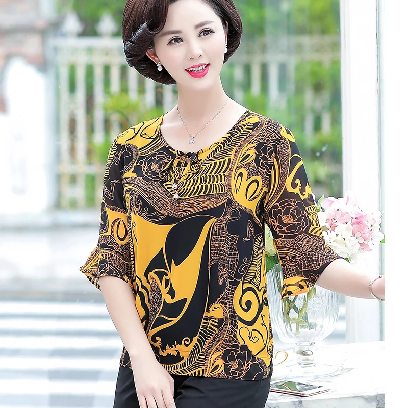 Older Women Blouse Summer 2020 New 