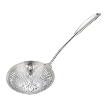 

Stainless Steel Multifunction Kitchen Strainer Colander For Daily Use Solid Durable Frying Oil Skimming Easy Clean With Handle