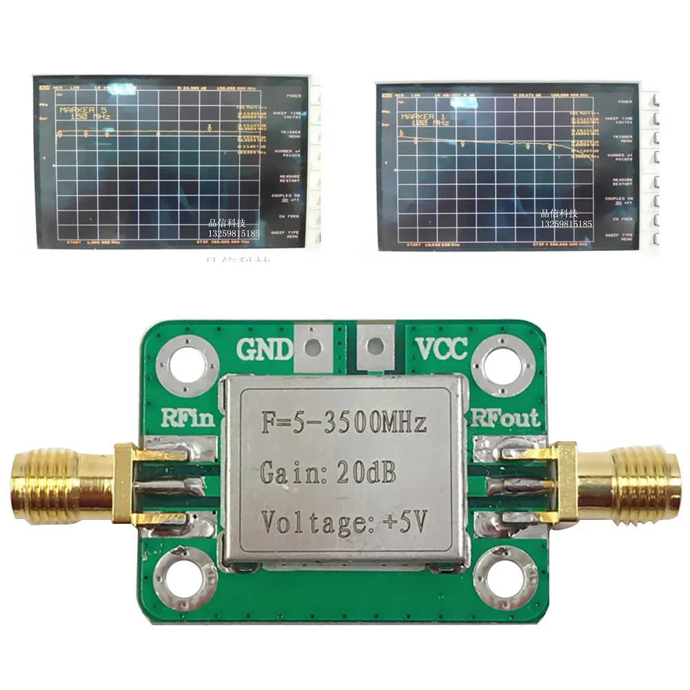 

5-3500MHz FM Transmitter Small Signal Short Wave Broadband Frequency Low Noise Front End RF Amplifier Stable Modules Vedio