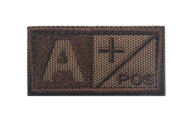 Military emboridery clothes Patch Blood Type Group 3D A+ B+ AB+ O+ Positive Tactical Badges brown Black team Sports souvenirs (14)