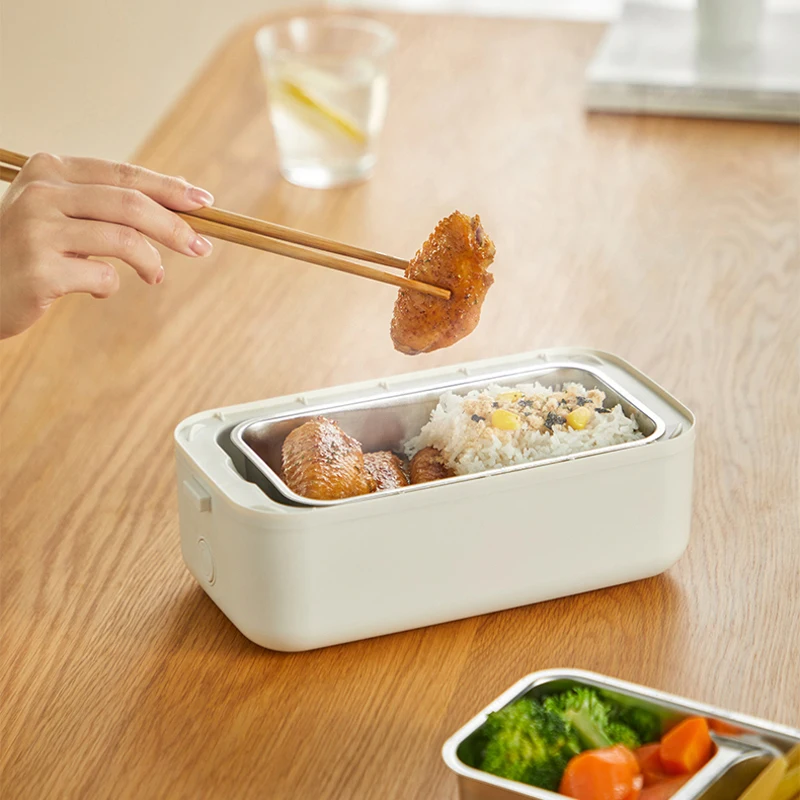 1.0L Wireless Electric Lunch Box Water-free Heating Food Container Portable  Food Warmer Stainless Steel Liner Bento Box 2200mAh - AliExpress