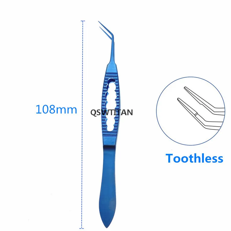 New Titanium Mcpherson Tying Forcep standard Tweezers ophthalmic surgical instrument Angled/ straight shafts 108mm long