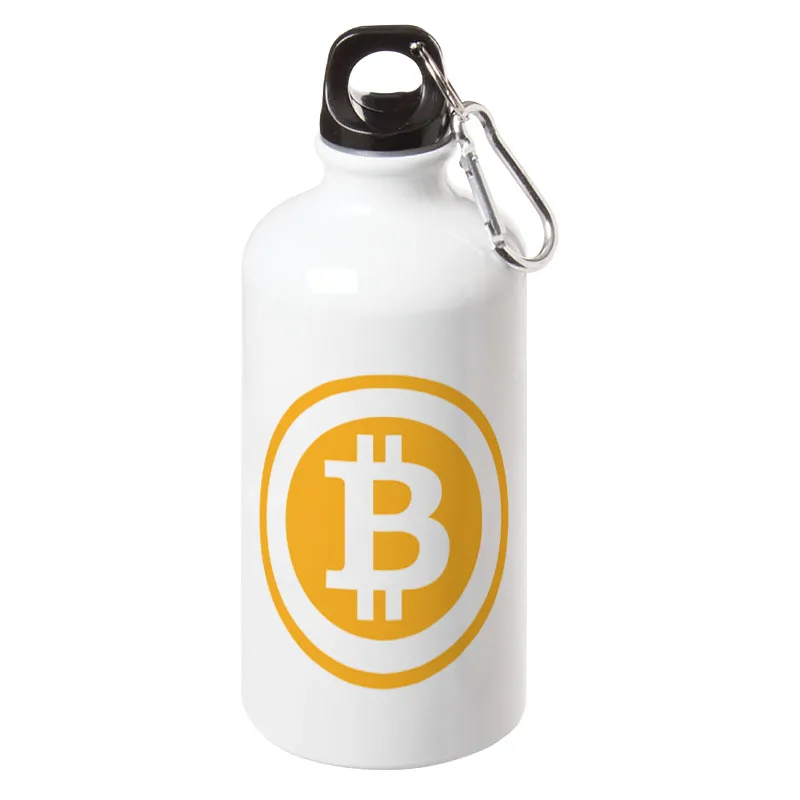 

Bitcoin Sport Water Bottle With Carabiner For Outdoor Camping Cycling Walking 17oz