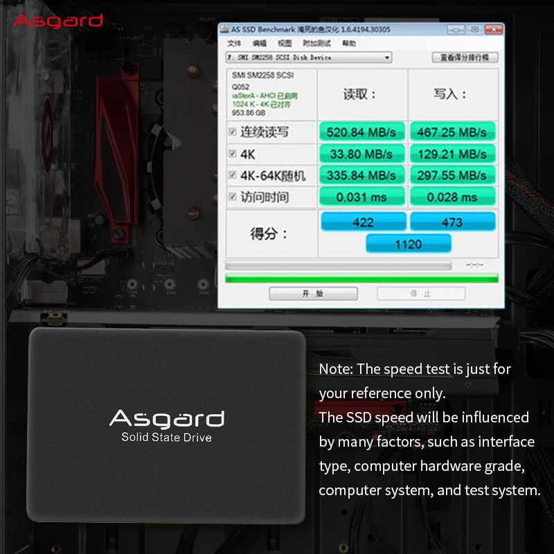 Asgard Solid State Disk SATA3 256GB 512GB 1T 2T SSD 2.5 Hard Disk for Laptop and Desktop