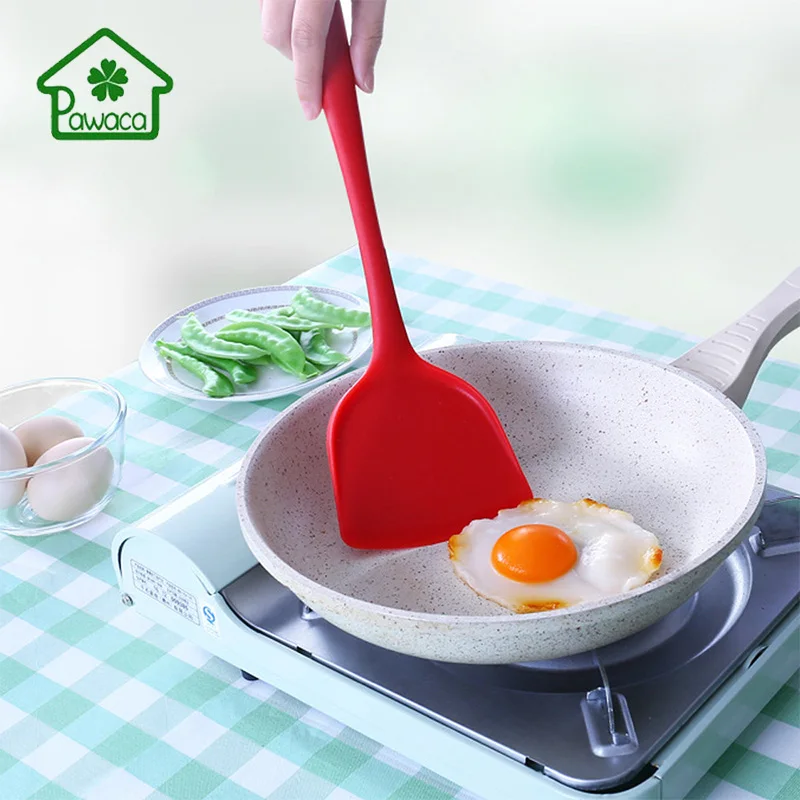 Kitchen Silicone Turners Nonstick Cooking Utensil Scoop Fried Shovel Spatula For Egg Fish Cookware Baking Tools Spatula Turners