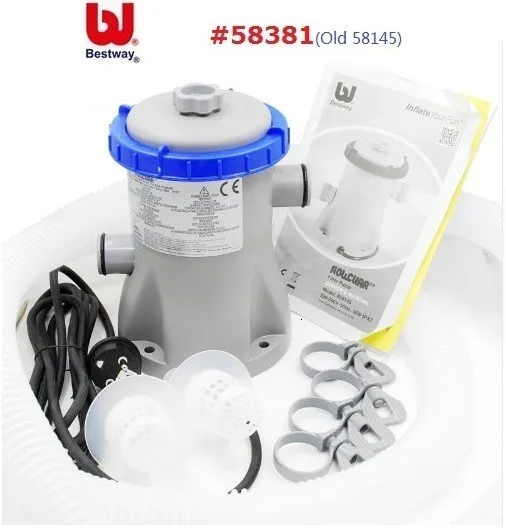 58381 Bestway 330gal Flowclear фильтр насос для 1100-8300 л плавательный бассейн Циркуляционный фильтр для воды фильтр плавательного бассейна очиститель