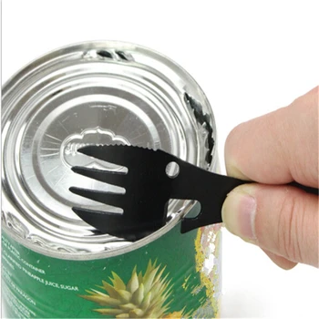 

Stainless Steel multi-function Fork Spoon Opener Can Opener Outdoor Portable Stainless Steel Cutlery