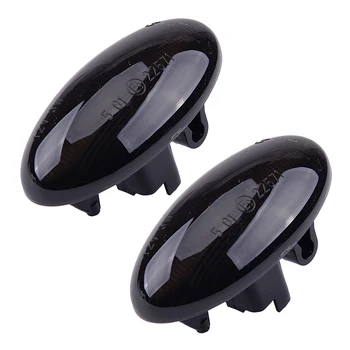 

1Pair Car ABS Black Dynamic LED Side Indicator Marker Light Fit For Peugeot 1007 107 206 207 Citroen C1 C2 C3 C5