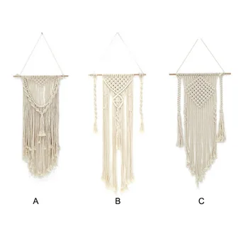 

Wall Art Cotton Rope Cord Woven Tapestry Home Decor For The Living Room Kitchen Bedroom Or Apartment