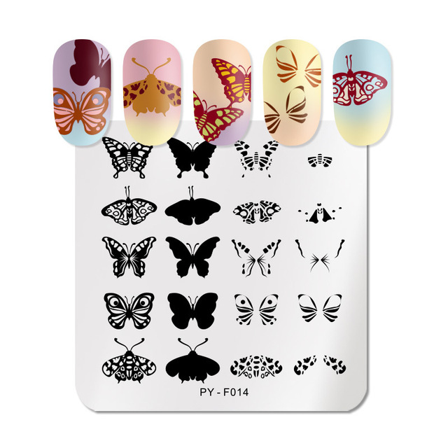 Pcs Nail Stamping Plates Marble Texture Flower Nail Art Plate Stainless Steel Design Stamp Template for Printing Stencil Tools