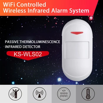 

Motion Sensor Warehouse Wireless Infrared Alarm System WiFi Controlled Detector Anti-theft Door Surveillance PIR Warning 433 Mhz
