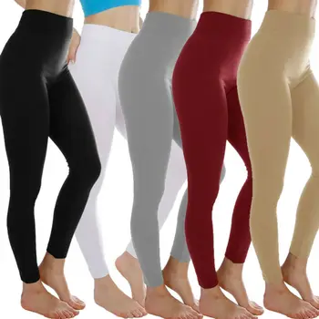 

High Waist Solid Casual Leggings Women 2019 Spring Autumn Stretchy Fitness Midi Waist Skinny Basics Leggings