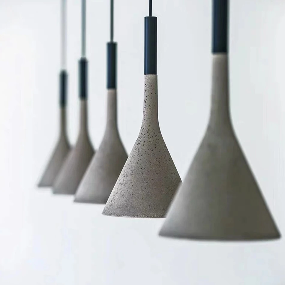 

Cement Concrete Pendant Lights Nordic Modern Led E27 Restaurant Bar Living Room Bedroom Island Kitchen Industrial Lamp Design