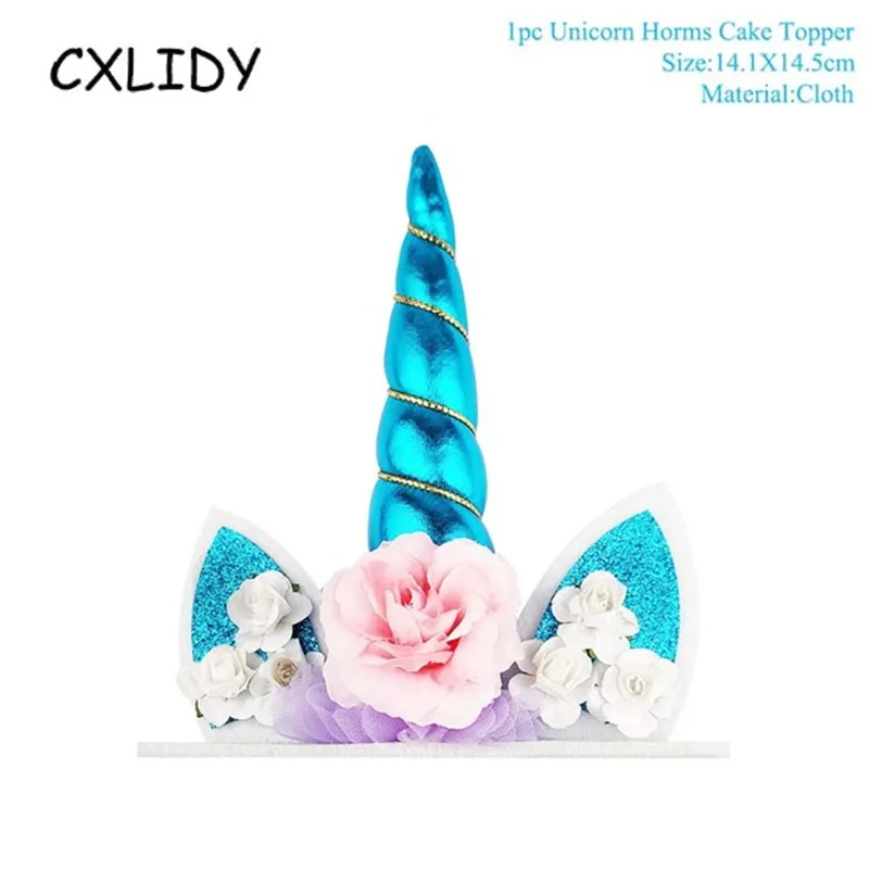 Rainbow Unicorn Cupcake Wrappers Cake Topper Happy Birthday Party Cake Decorations Kids Baby Shower Unicorn Party Supplies GM001 (10)