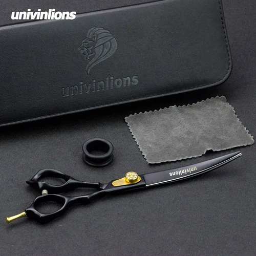 Up Curved Scissor 7" Pet Dogs Gromming Scissors Up Curved Shears Sharp Edge Animals Cat Upward Hair Cutting Barber Cutting Tools Stainless Steel - Цвет: Up Curved Scissor